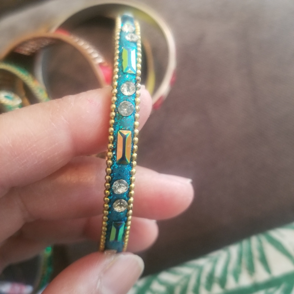 Multi Colored Bangles Exotic Bracelets Spring Summer - Picture 3 of 9